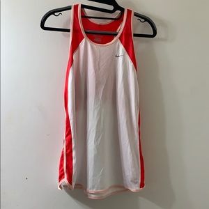 Nike Dry Fit Pink and White Workout Tank Top